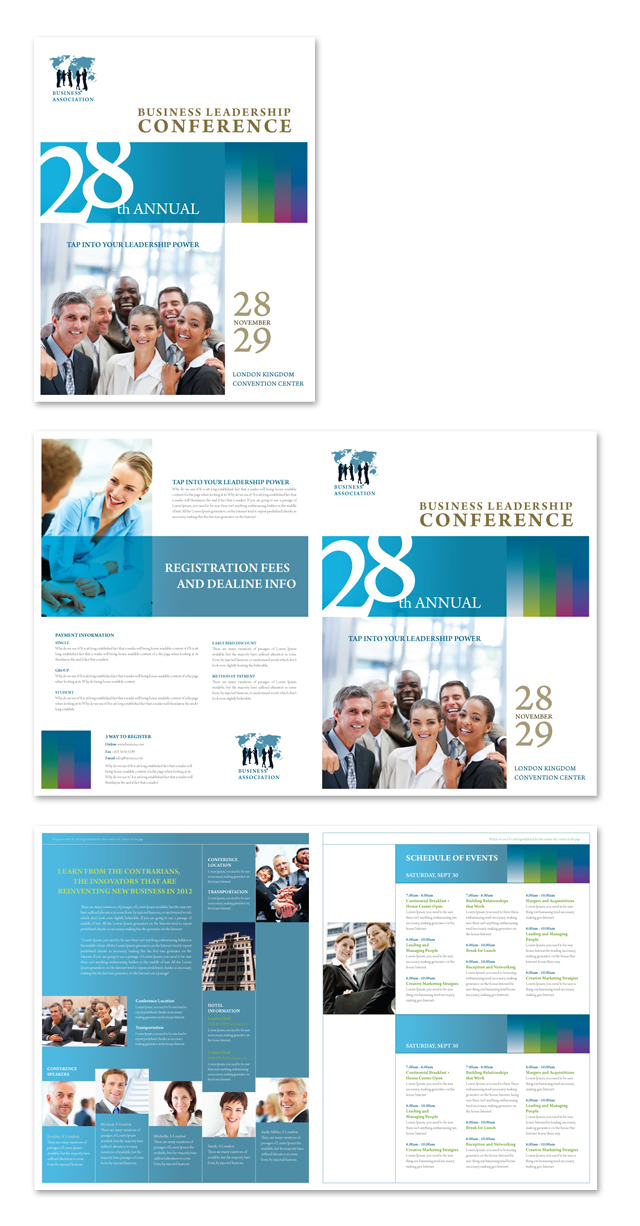 Business Leadership Conference Brochure Template