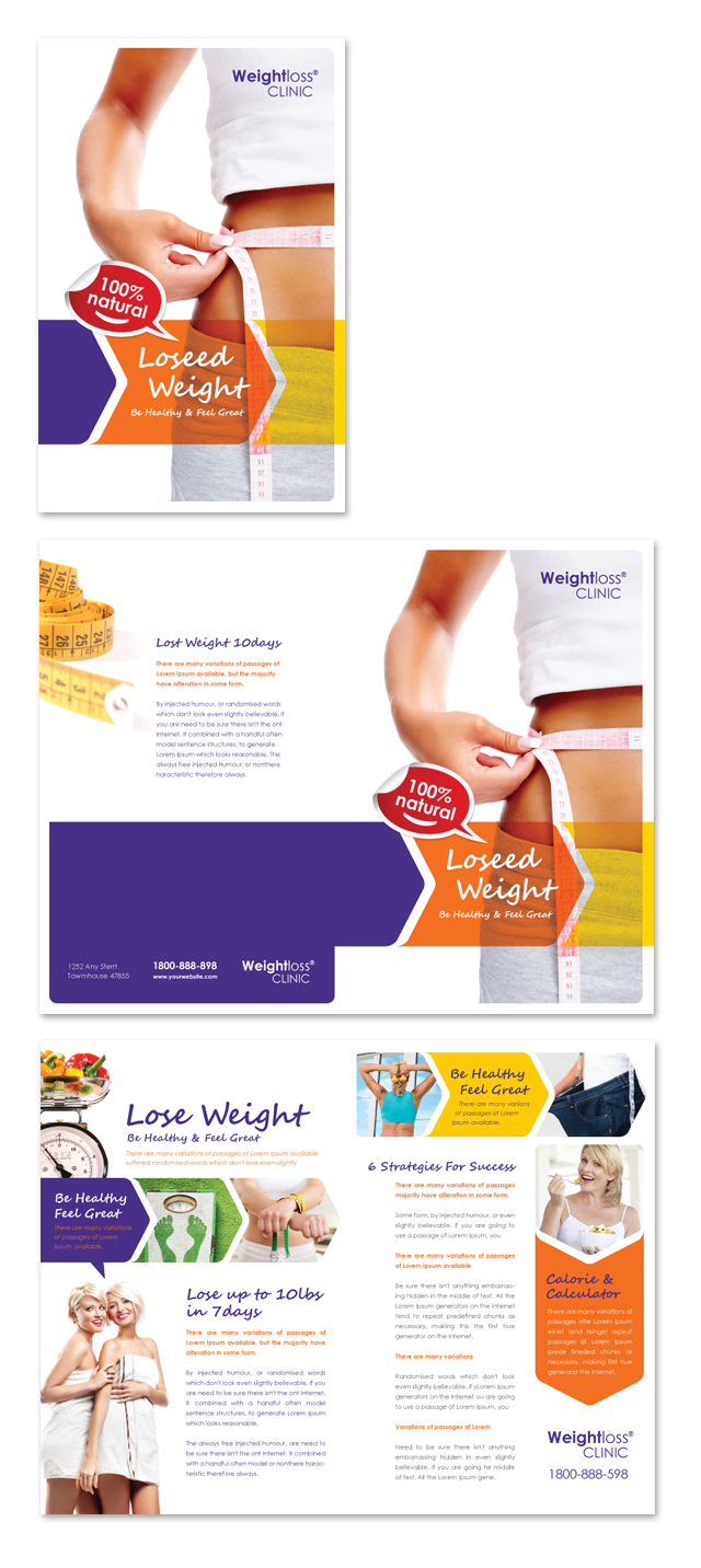 Weight Loss Clinic Brochure Template