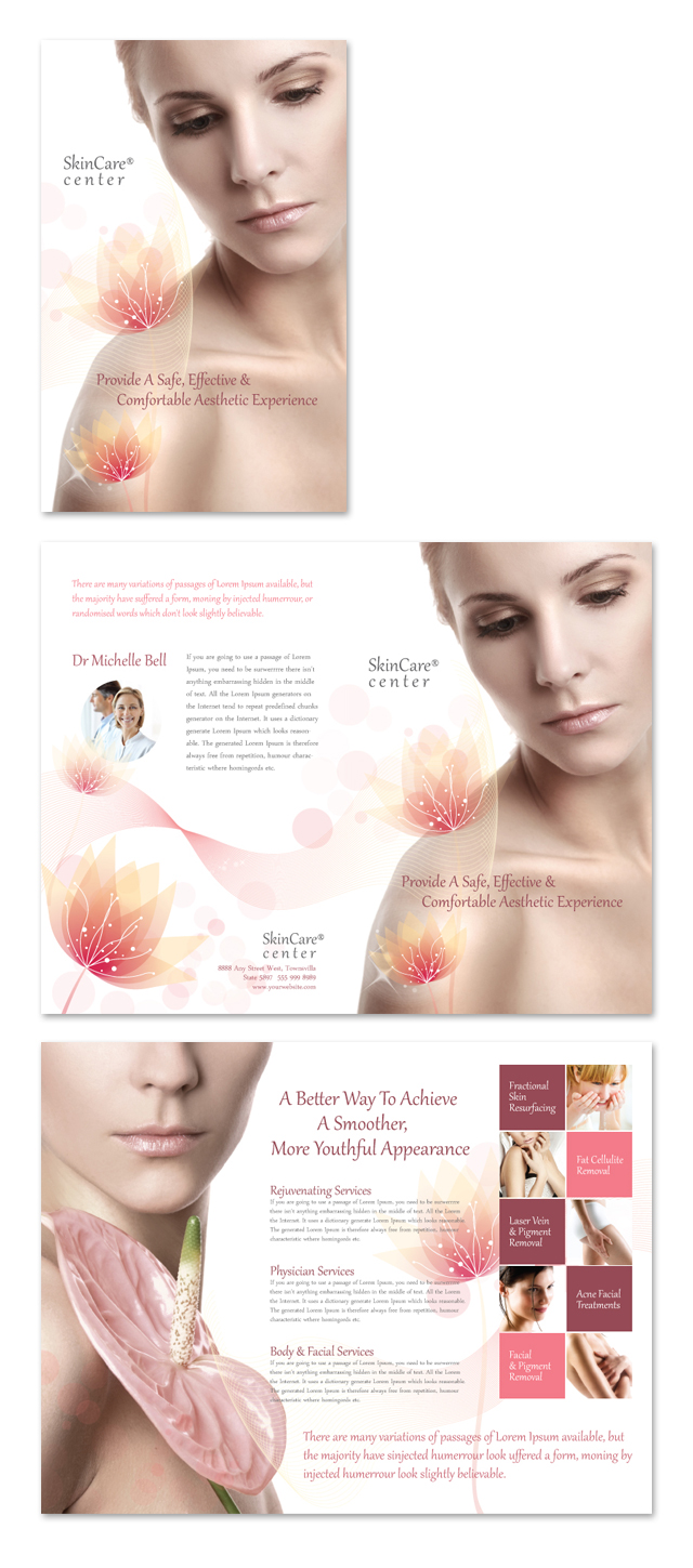 Skin Care Clinic Brochure Template
