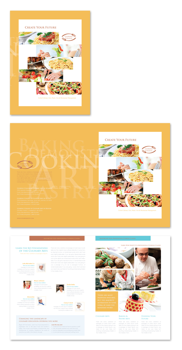 Cooking College Brochure Template