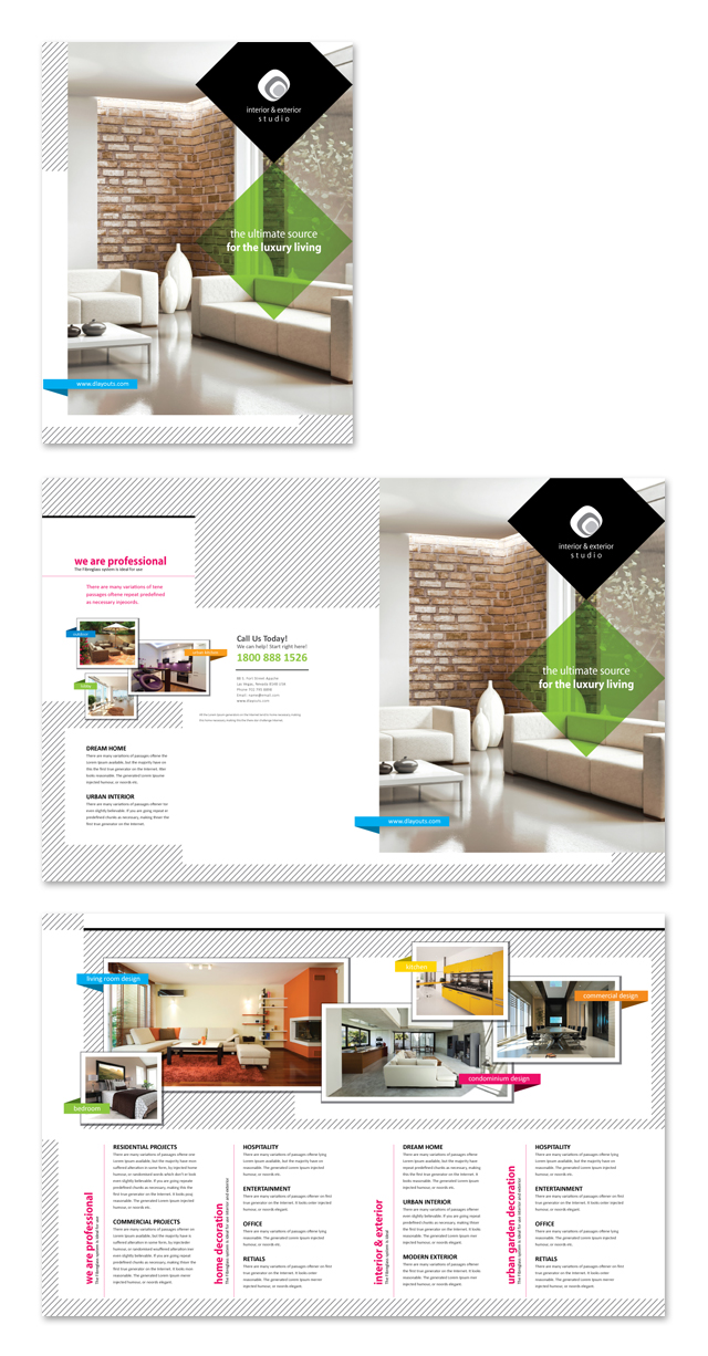 Interior & Exterior Studio Brochure Template