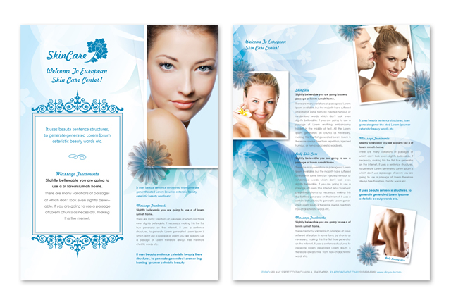 Skincare Center Datasheet Template