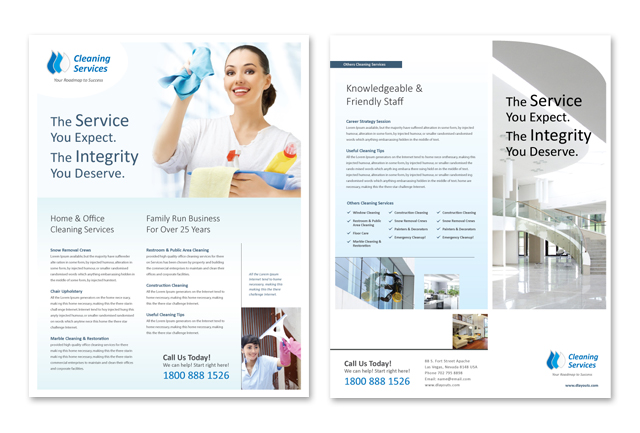 Cleaning & Janitorial Services Datasheet Template