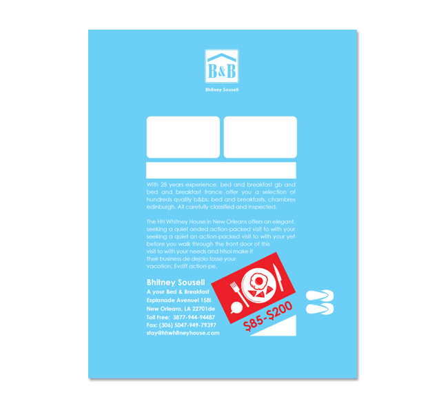 Bed & Breakfast Motel Flyer Template