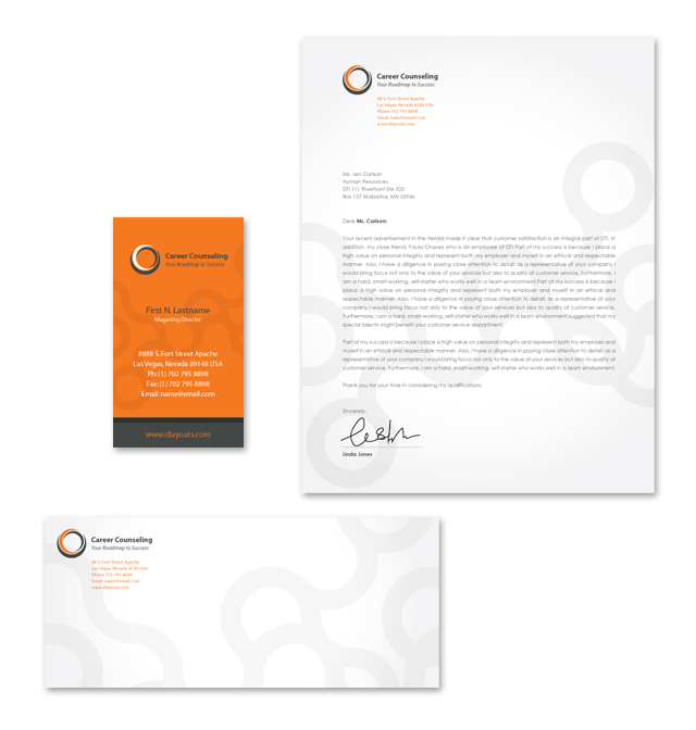 Career Counseling Stationery Kits Template