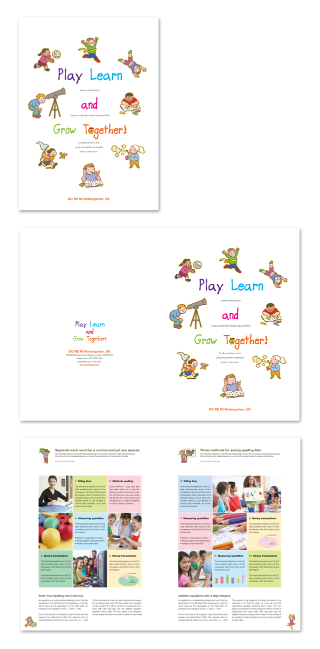 Kindergarten Corporate Profile Brochure Template