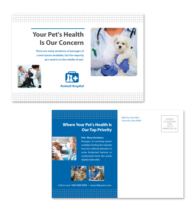 Veterinarians Postcard Template