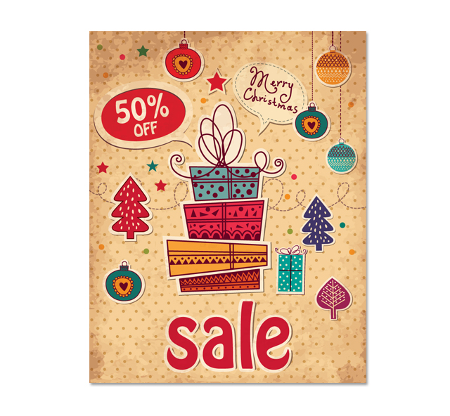 Christmas Gift Sale Poster Template