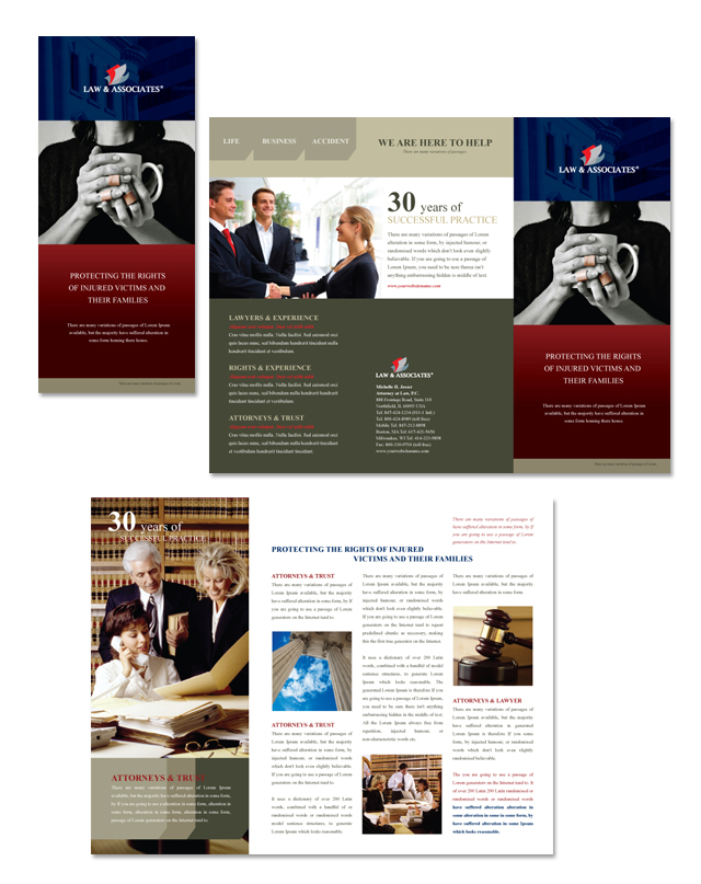 Lawyer & Law Firm Tri Fold Brochure Template