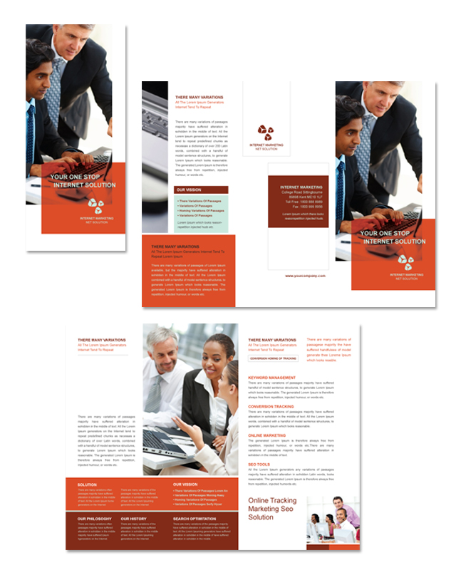 Internet Marketing Tri Fold Brochure Template