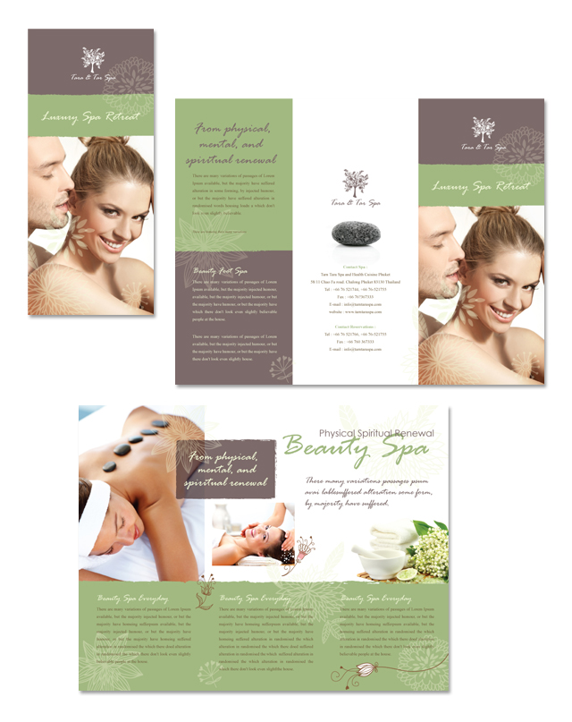 Spa Beauty Centre Tri Fold Brochure Template dLayouts Graphic Design Blog