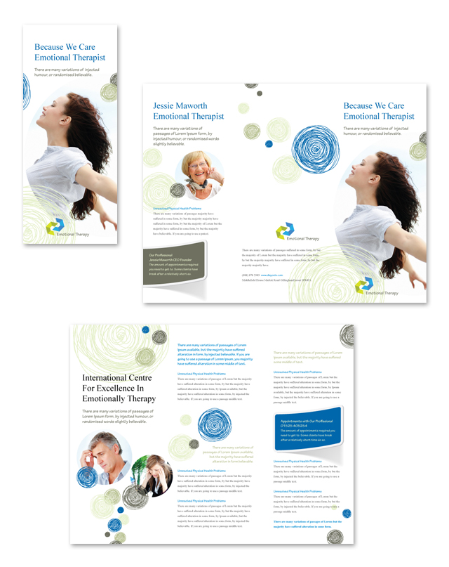 Emotional Therapy Tri Fold Brochure Template