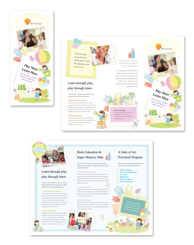 Preschool Tri Fold Brochure Template