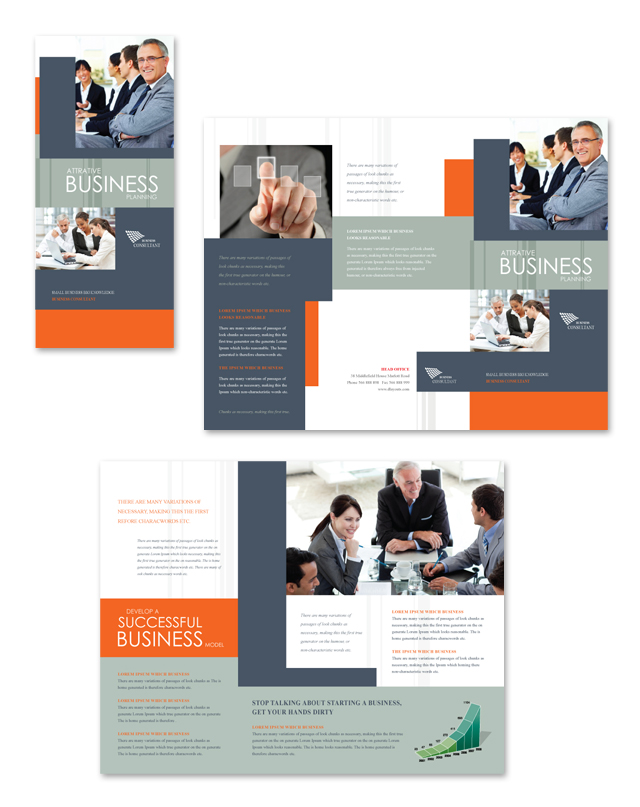 Corporate Business Tri Fold Brochure Template