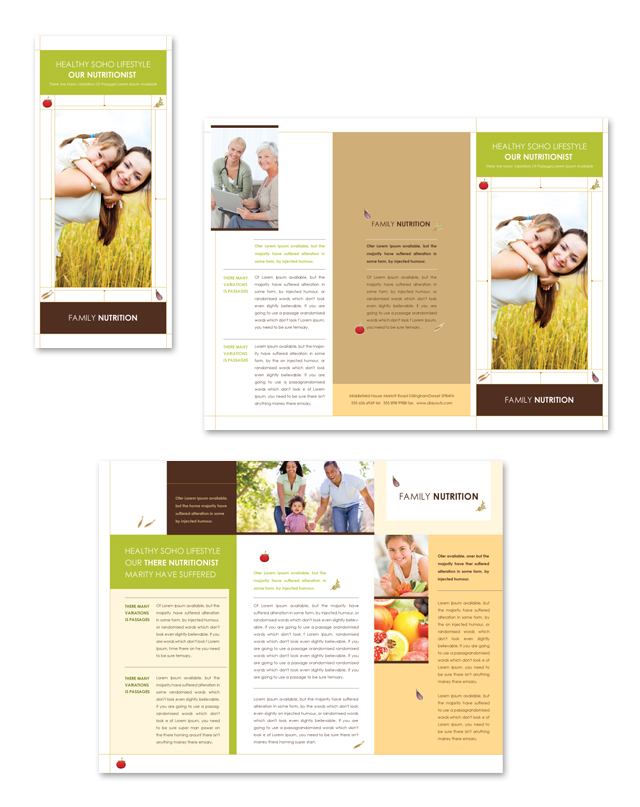 Nutritionist Tri Fold Brochure Template