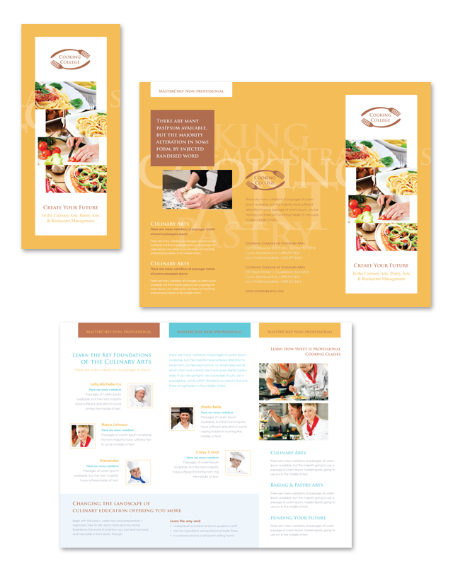 Cooking College Tri Fold Brochure Template
