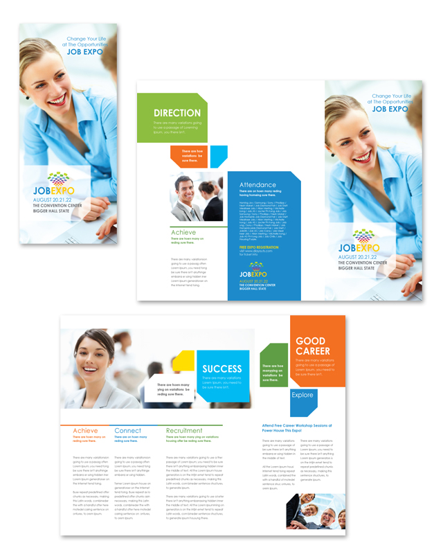 Career Fair Tri Fold Brochure Template