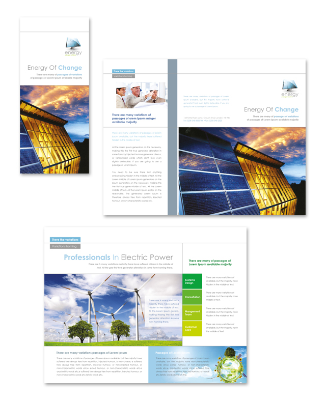 Renewable Energy Consulting Tri Fold Brochure Template