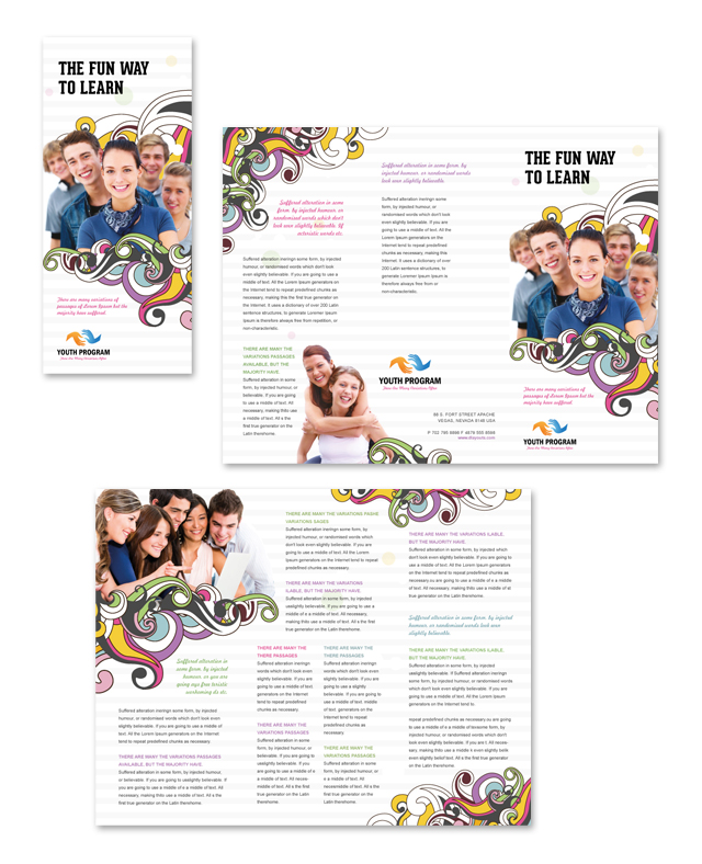 Youth Education Program Tri Fold Brochure Template