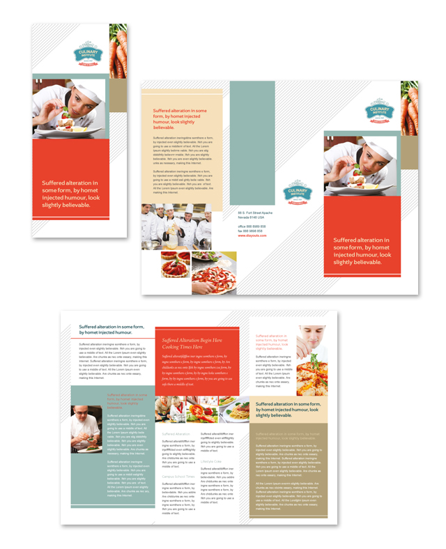 Culinary Institute Tri Fold Brochure Template