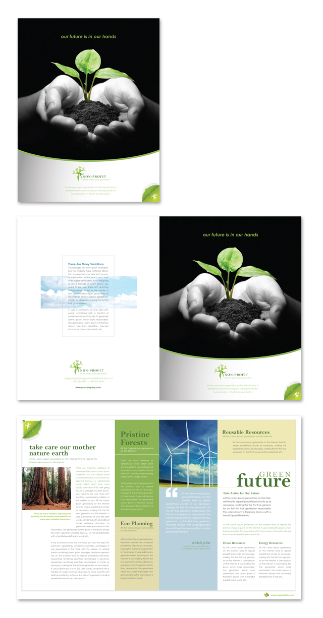 Environmental & Agricultural Non Profit Brochure Template