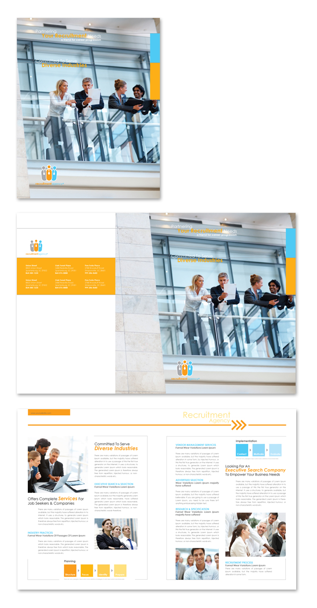 HR Recruitment Company Brochure Template