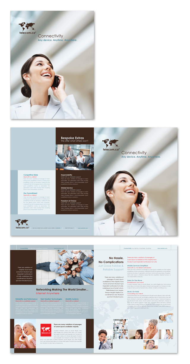 Communications Company Brochure Template