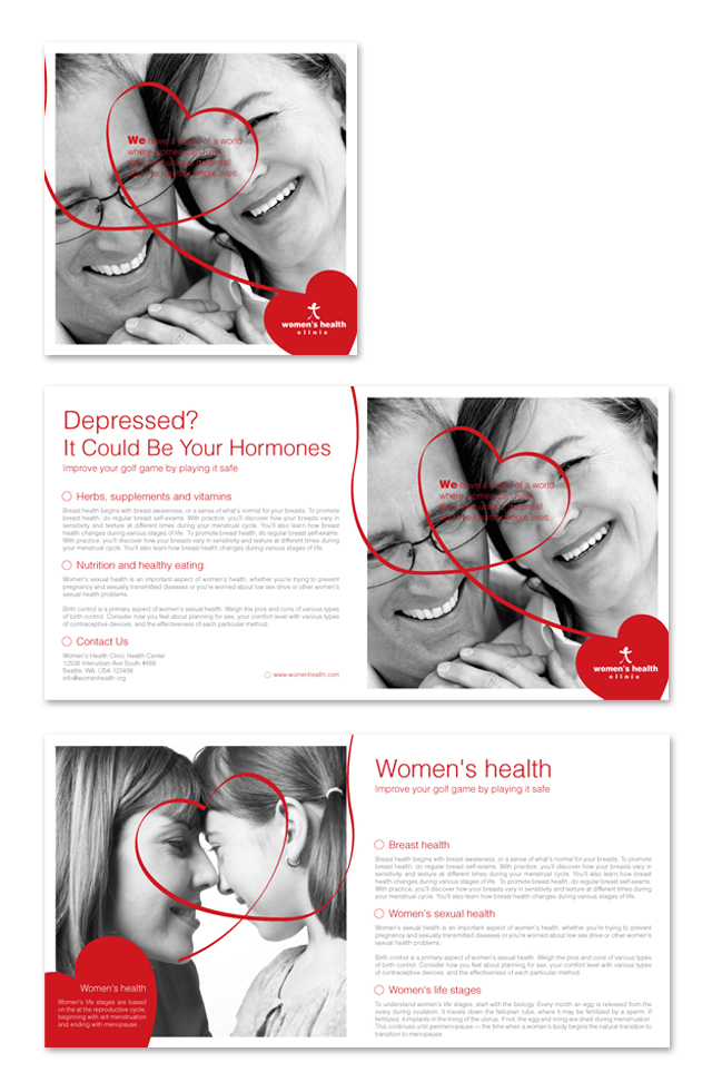 Women's Health Clinic Brochure Template