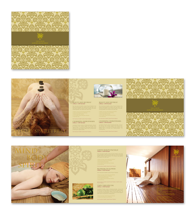 Natural Day Spa & Massage Brochure Template