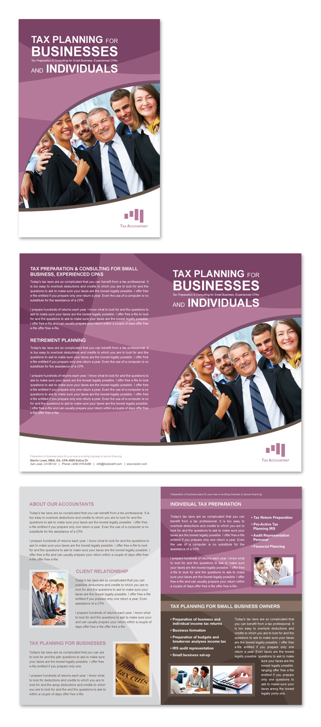 CPA & Tax Accountant Brochure Template