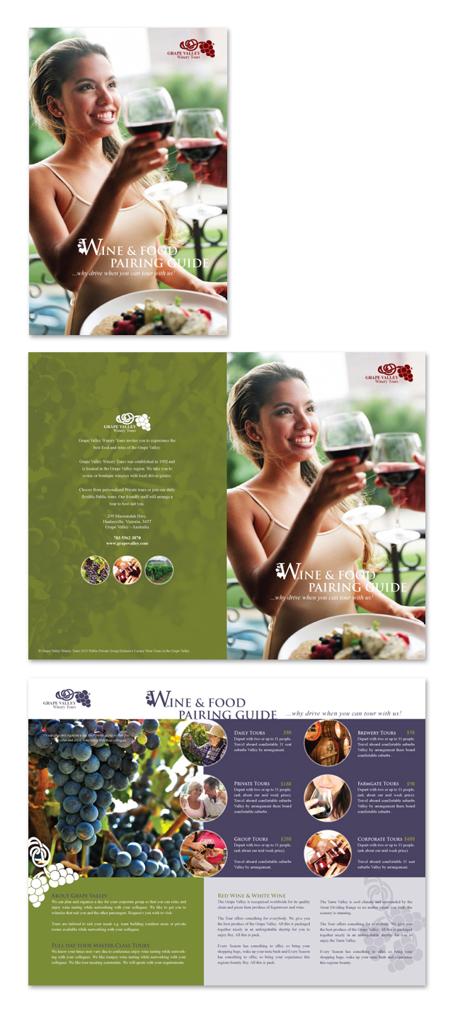 Vineyard & Winery Tour Brochure Template
