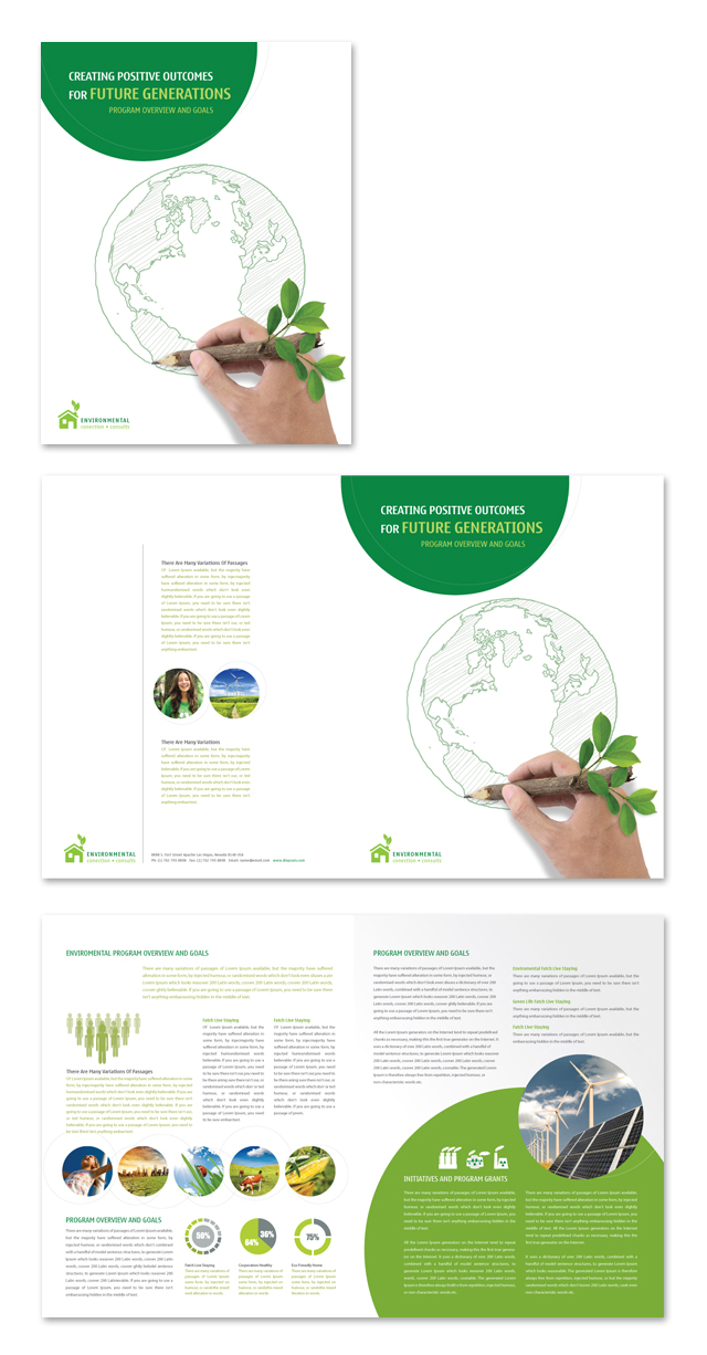 Brochure Examples Environment Environmental Protection Brochure Template