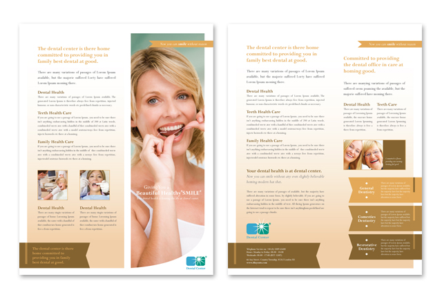 Family Dentistry Datasheet Template