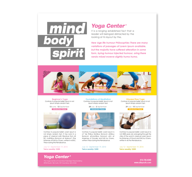 Yoga Instructor & Studio Flyer Template