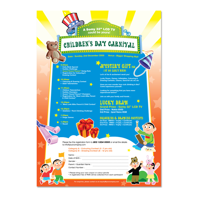 Children's Day Carnival Flyer Template