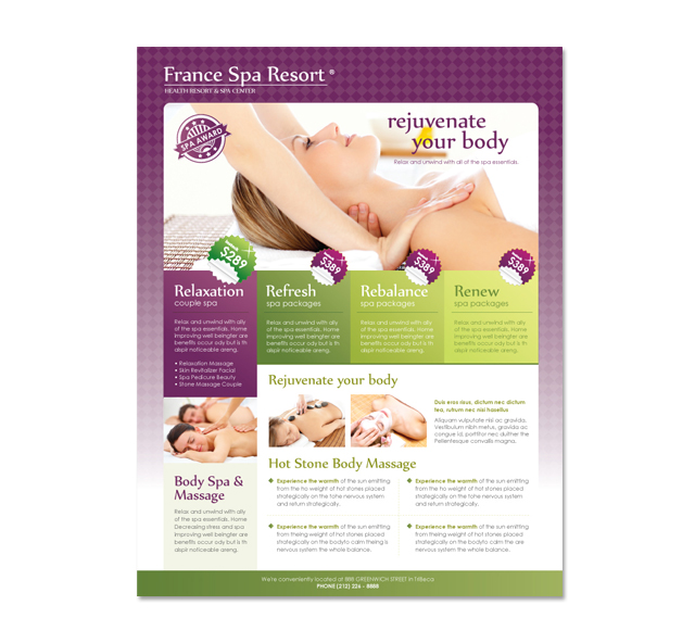 Beauty Spa & Massage Resort Flyer Template