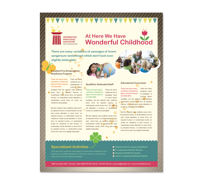 Preschool Education Flyer Template