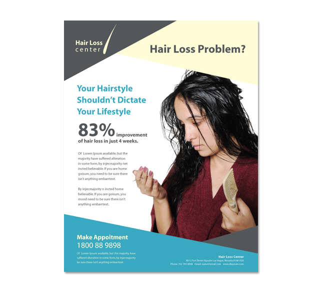 Hair Loss Center Flyer Template