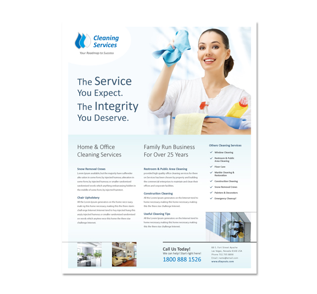 Cleaning & Janitorial Services Flyer Template