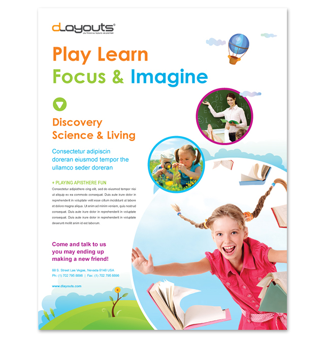 Child Education Center Flyer Template