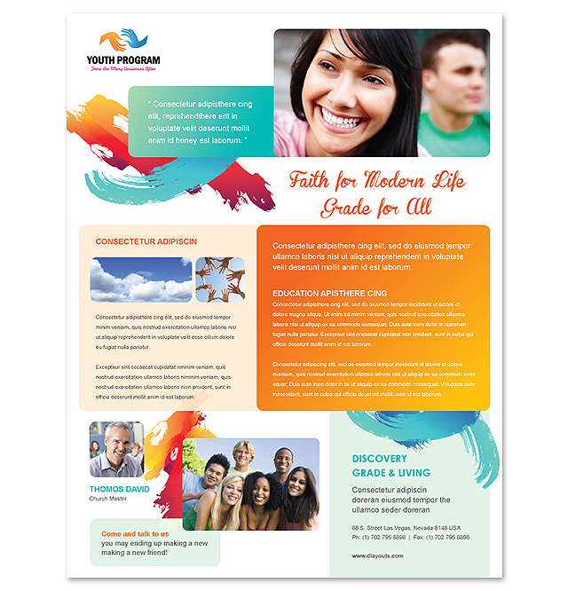 Church Youth Ministry Flyer Template