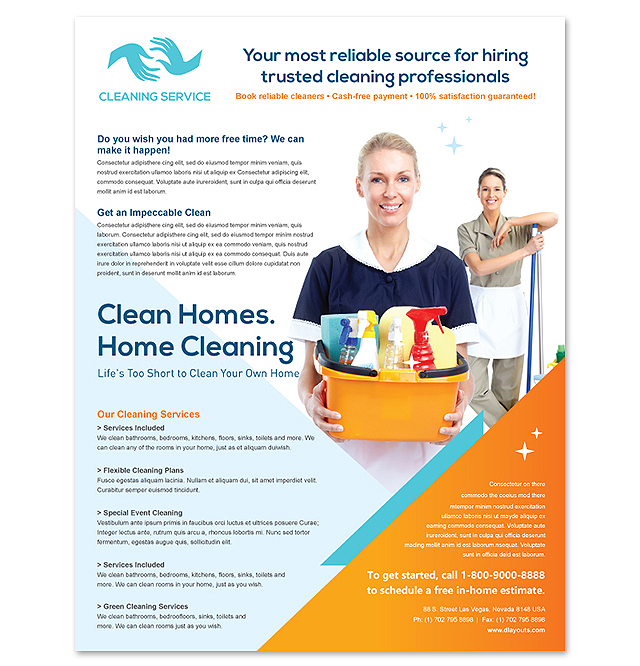 Cleaning & Janitorial Services Flyer Template