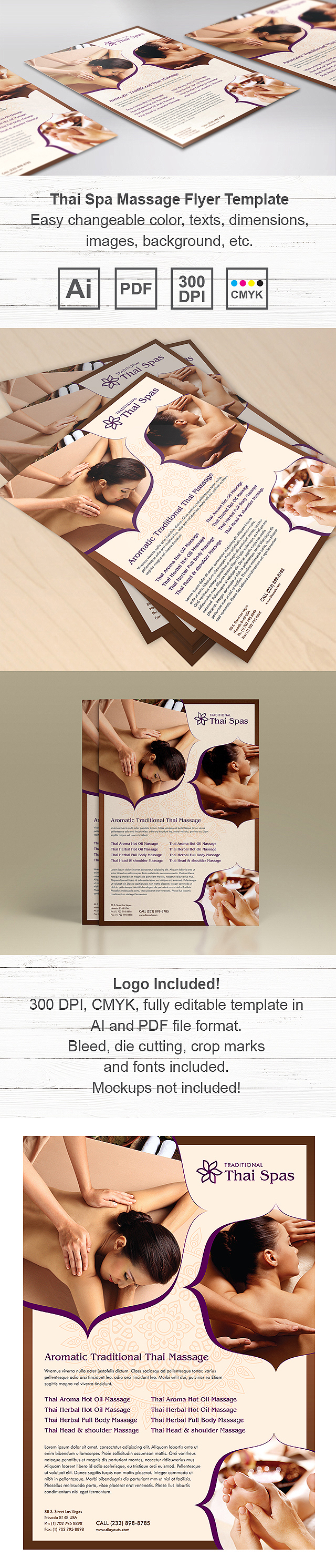 Thai Spa Massage Flyer Template