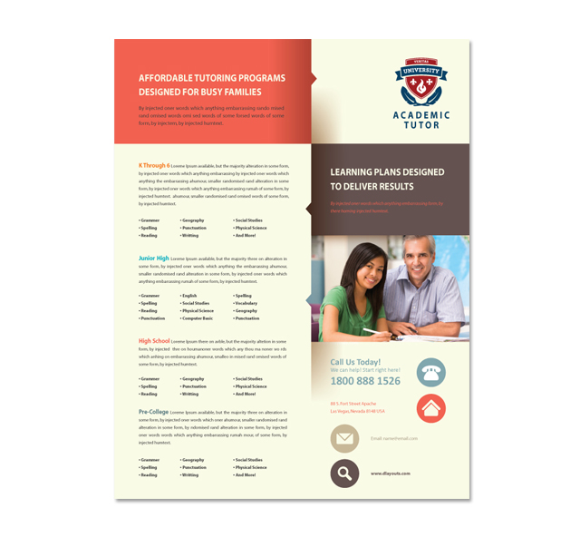 Academic Tutor Flyer Template