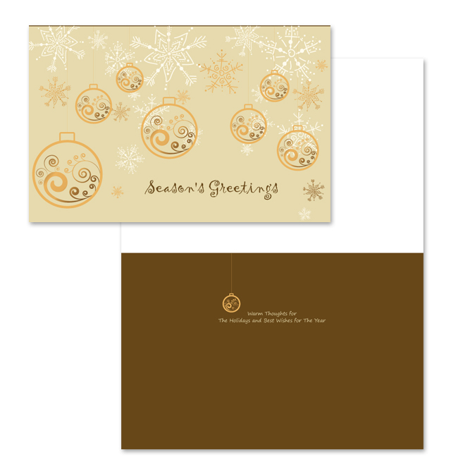 Whimsical Ornaments Greeting Card Template