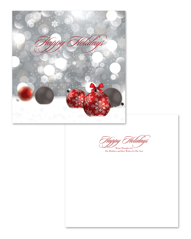 Ornament Balls Greeting Card Template