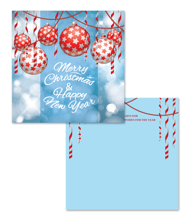 Christmas New Year Greeting Card Template