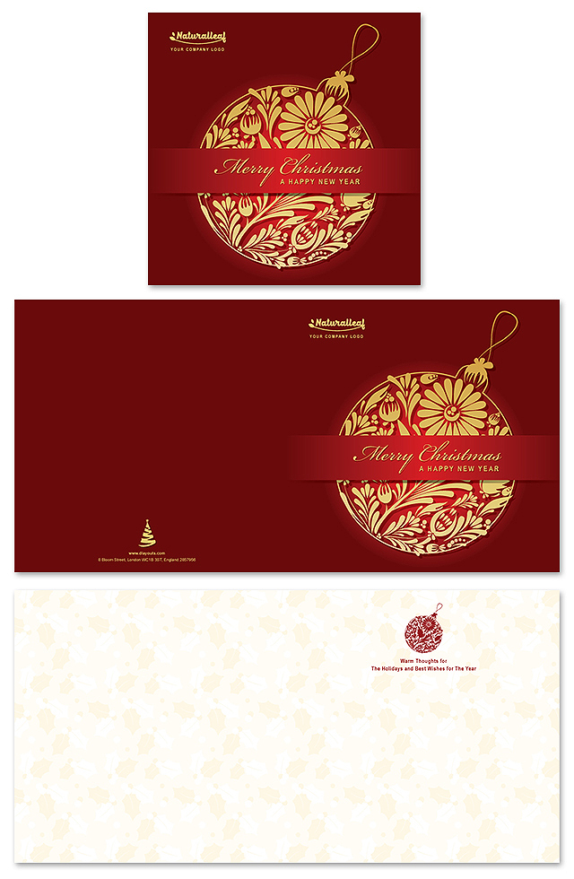 Christmas New Year Greeting Card Template