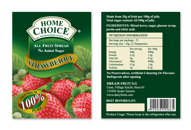 Strawberry Jam Label Template