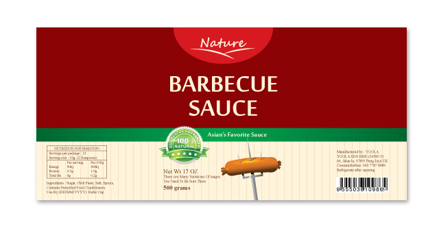 Barbecue Sauce Label Template